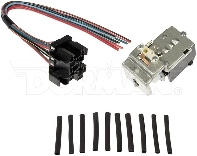 901-265 – DORMAN Headlight Switch, OE Replacement 9 Blade Terminals Black/ Silver Plastic With 12 Inch Wiring Harness